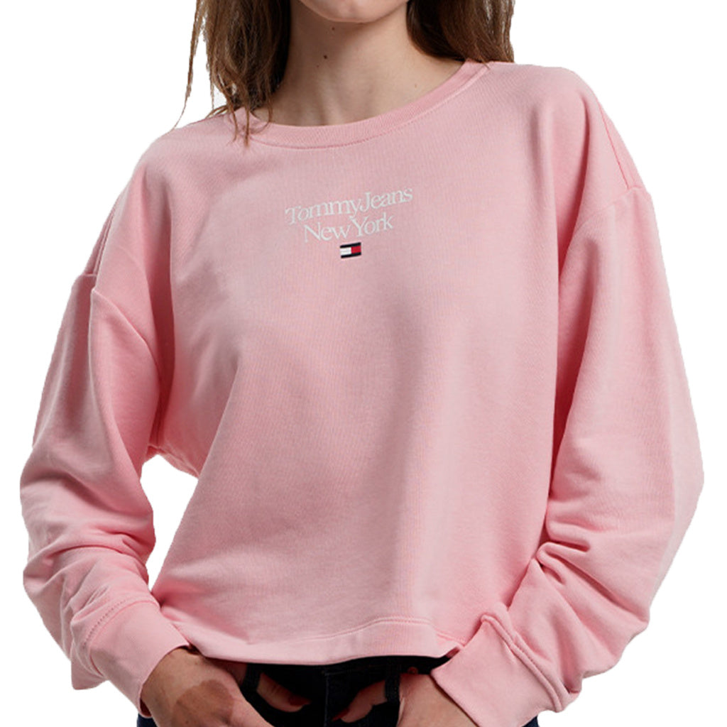 Dámská mikina TOMMY JEANS Essential DW0DW14851 Pink